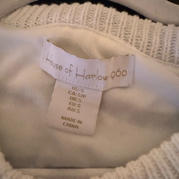 Small House of Harlow 1960 Black and White Textured Knit Tank top - Picture 3 of 3